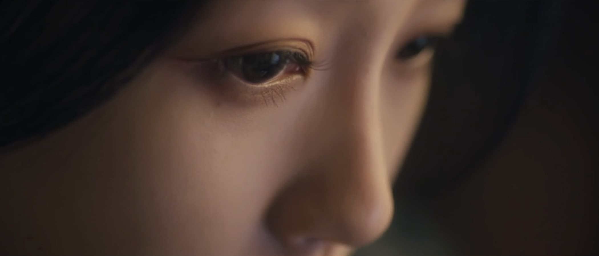 顔の大きなアップ
