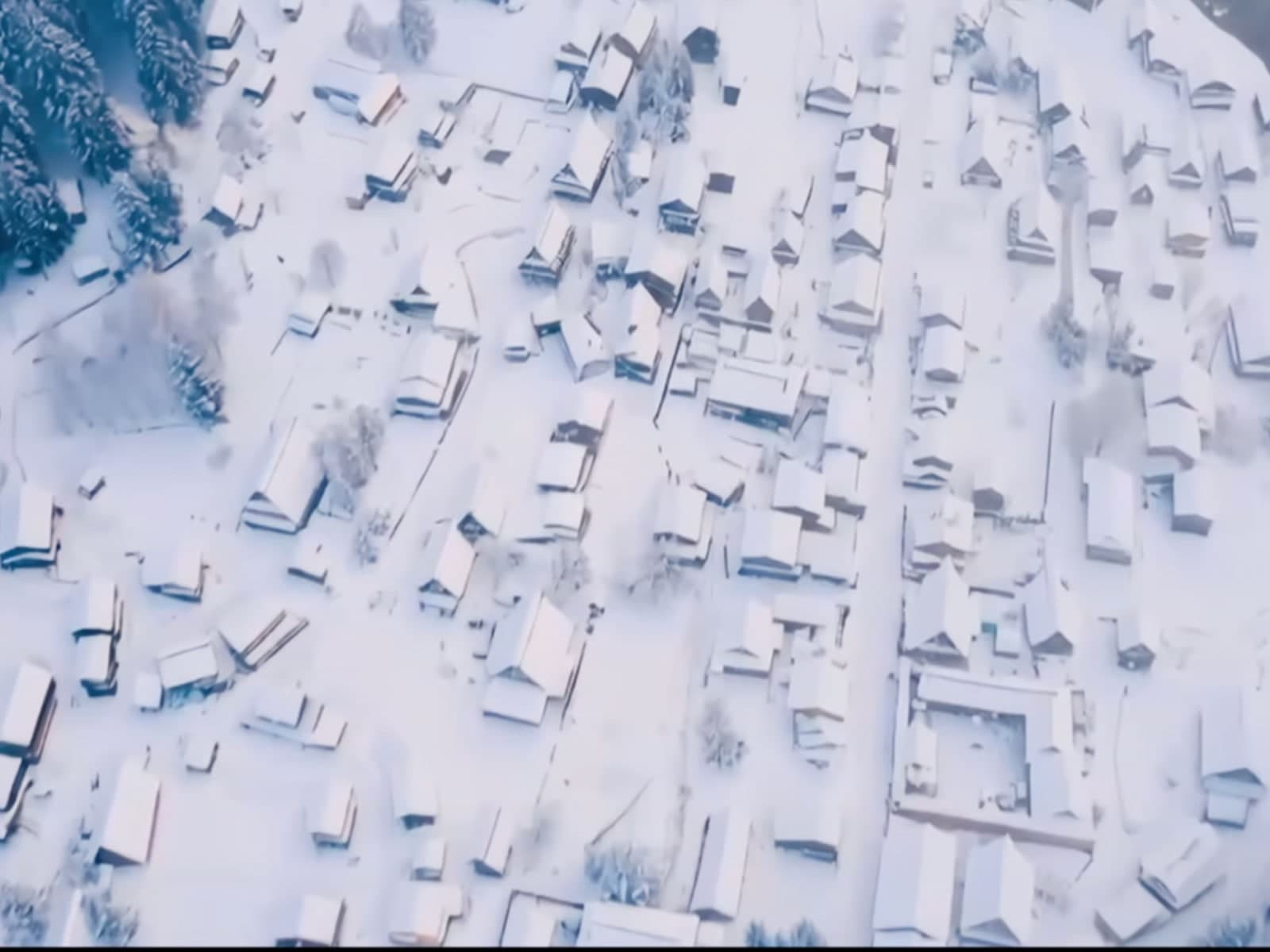 雪に覆われた林安鎮